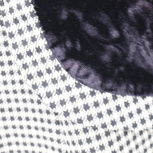 Vintage John Roberts dress womens 10 Houndstooth Velvet trim Button front maxi - Picture 5 of 14